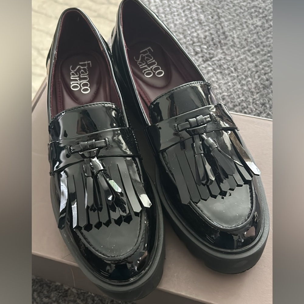 Franco Sarto Black Loafers